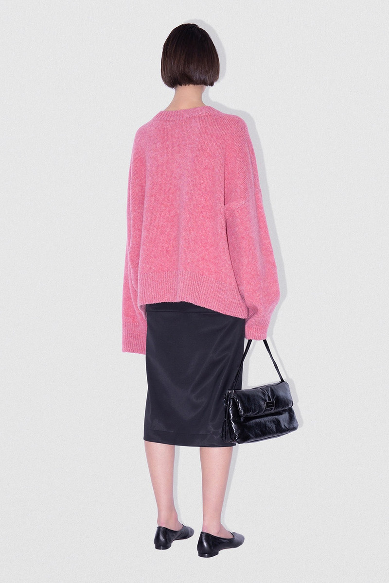 ELDER V NECK SWEATER RED MELANGE CASHWOOL 1