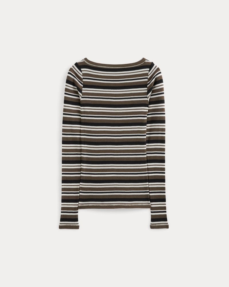 TISSUE BOATNECK TOP - 1