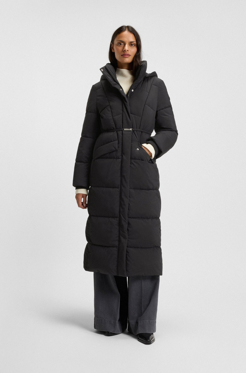 PADDED JACKET WITH METAL BELT DETAIL 2