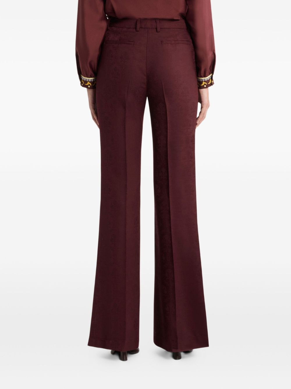 paisley-jacquard trousers - 4