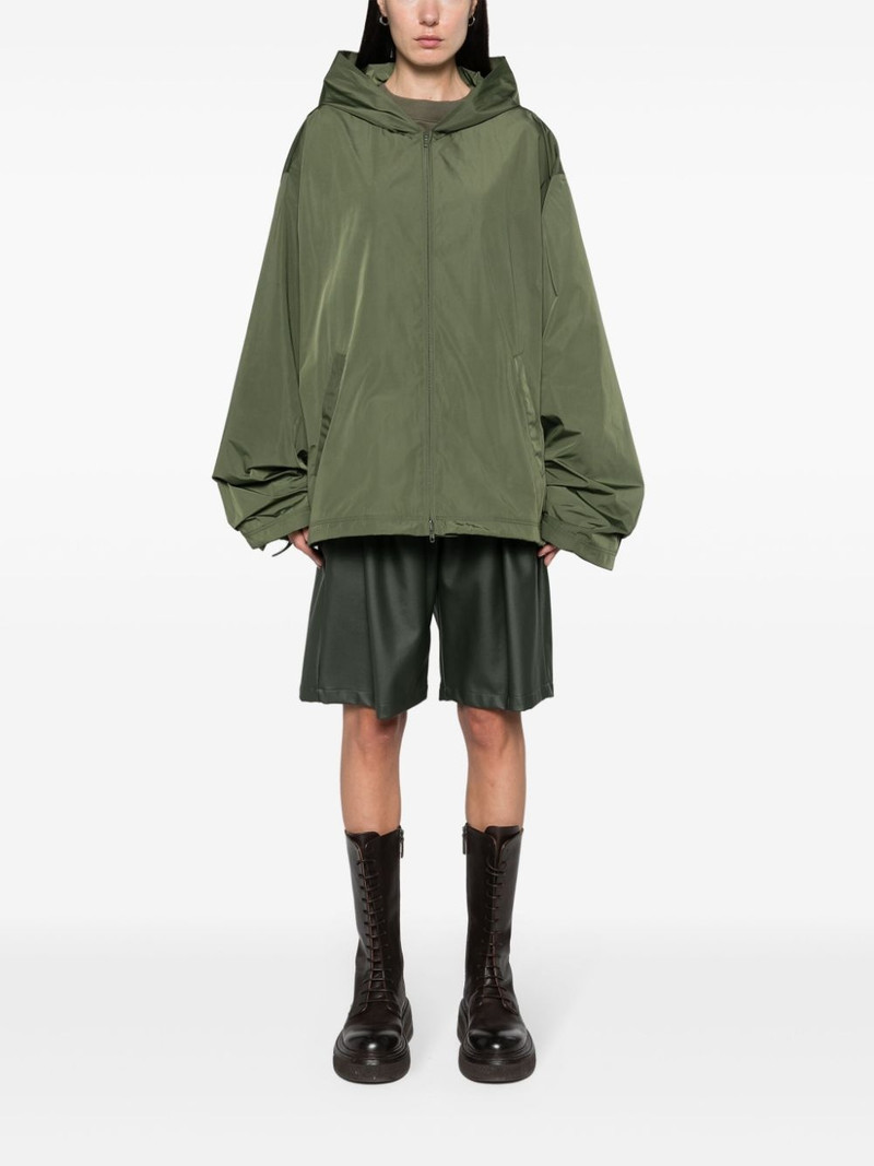 BALENCIAGA logo-print hooded jacket outlook