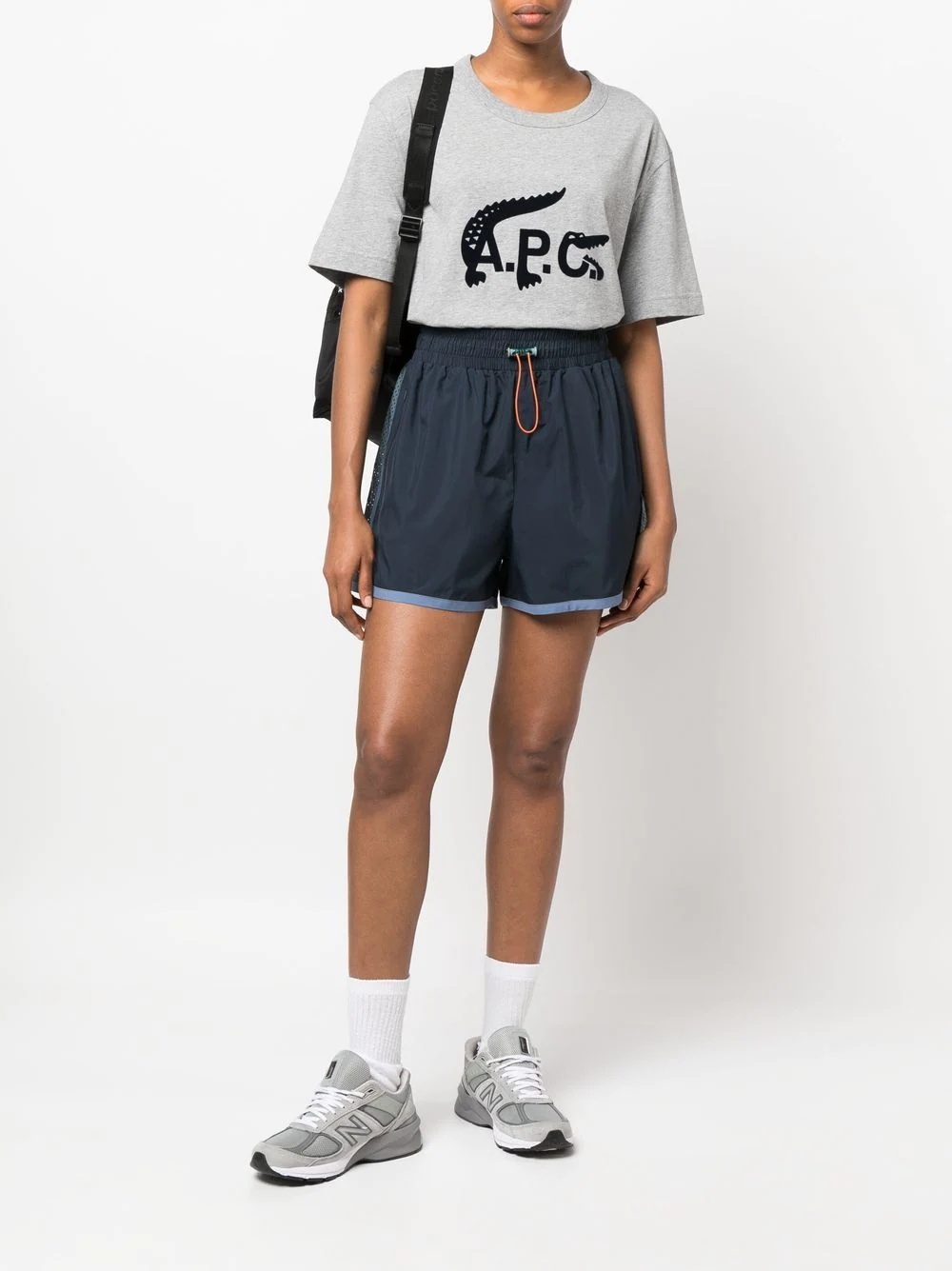 x A.P.C. logo-print cotton T-shirt - 3