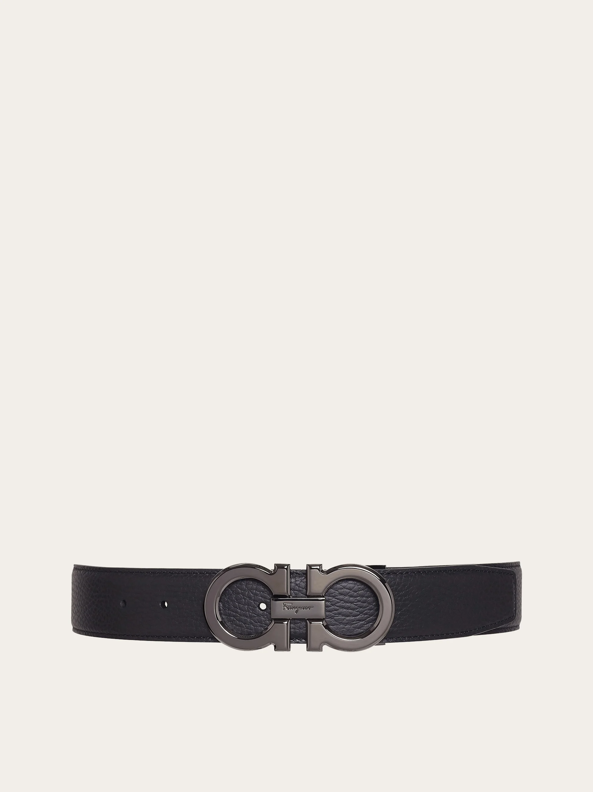 Reversible and adjustable Gancini belt - 1