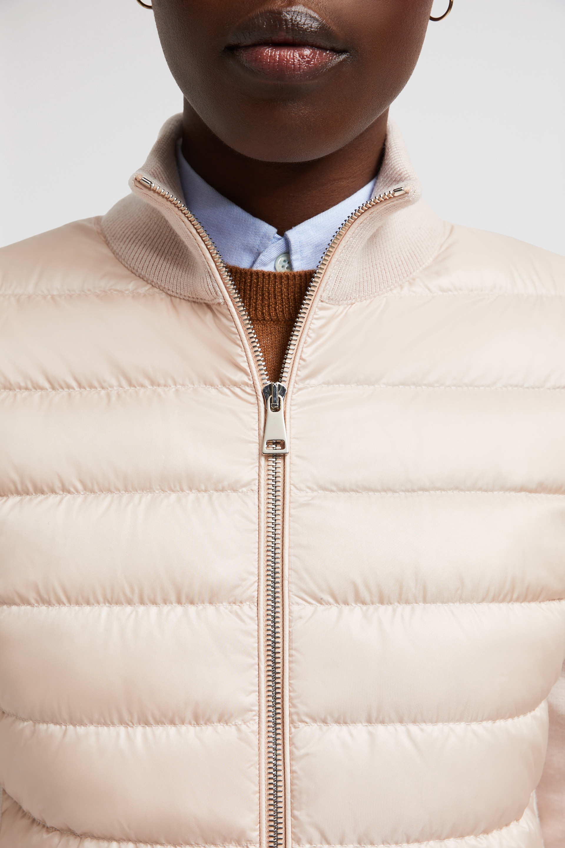 Padded Wool Zip-Up Cardigan - 6