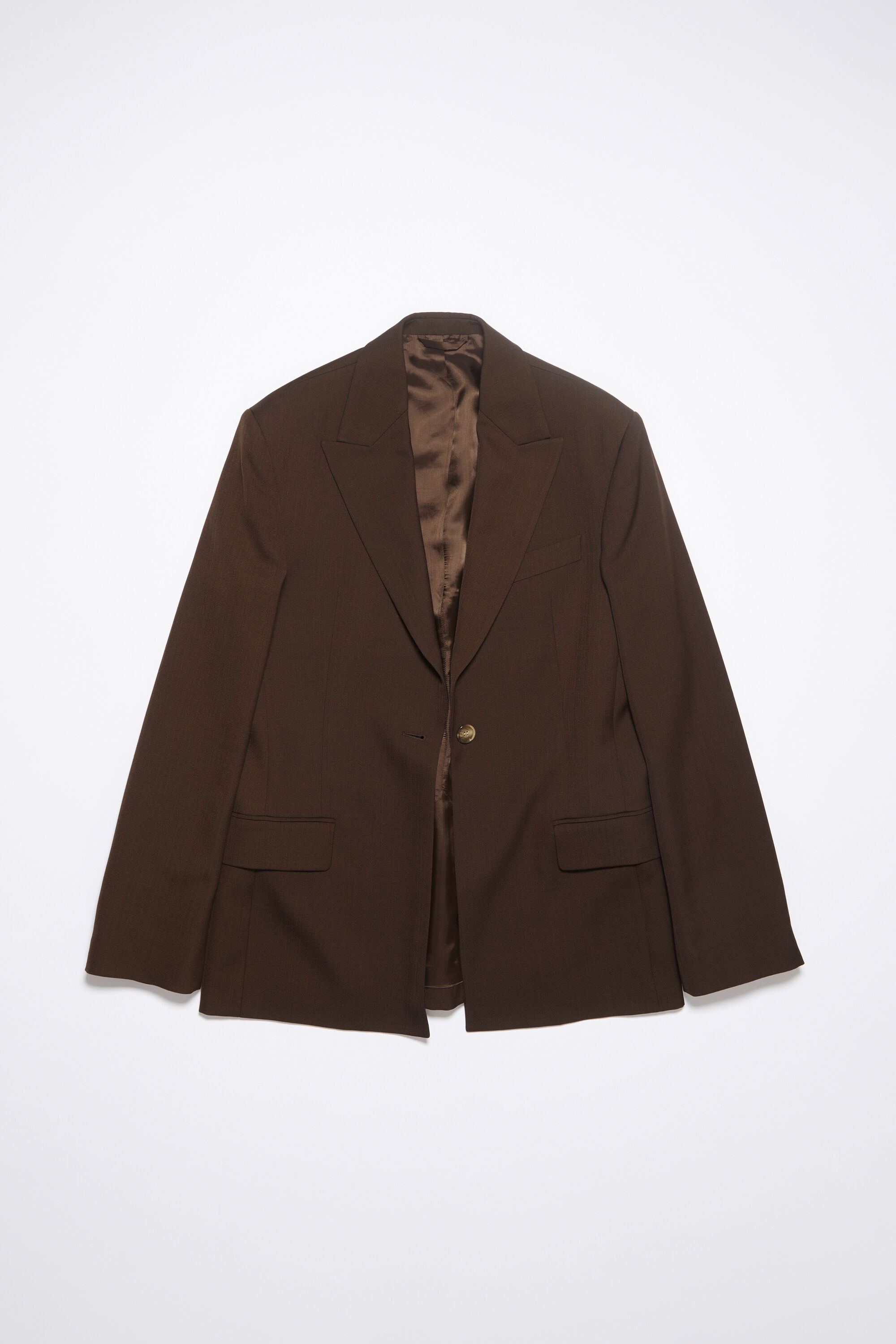 Regular fit suit jacket - Chestnut brown - 7