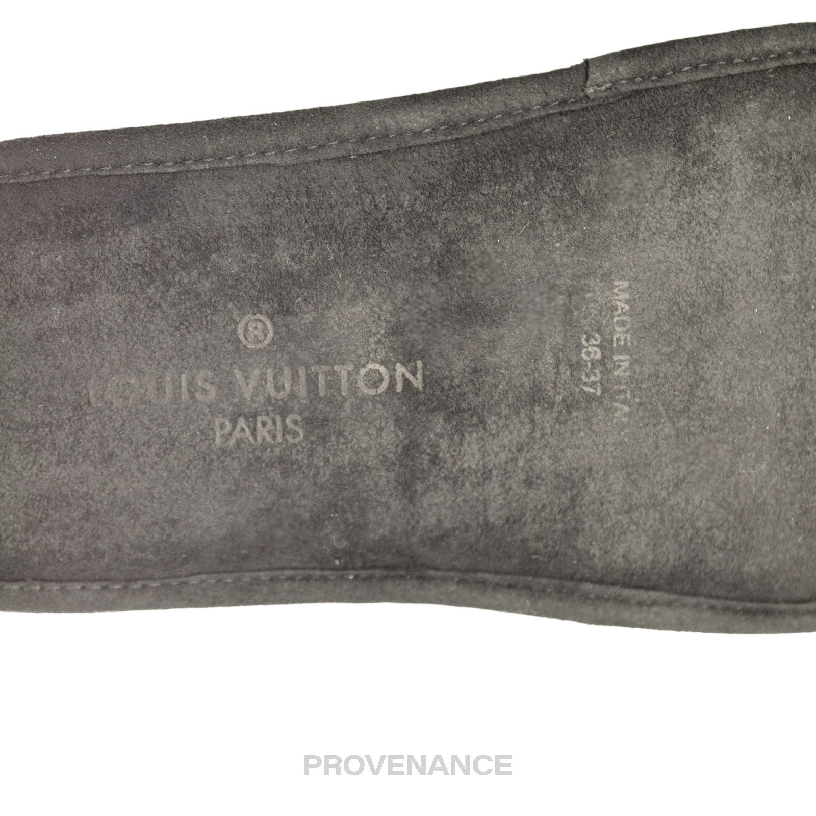 Louis Vuitton Slipper - Script Embroidered Black - 9