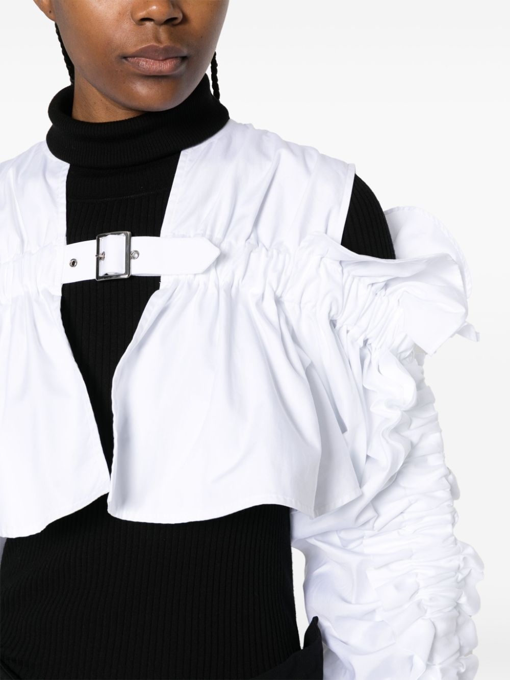 ruffled cropped top - 5