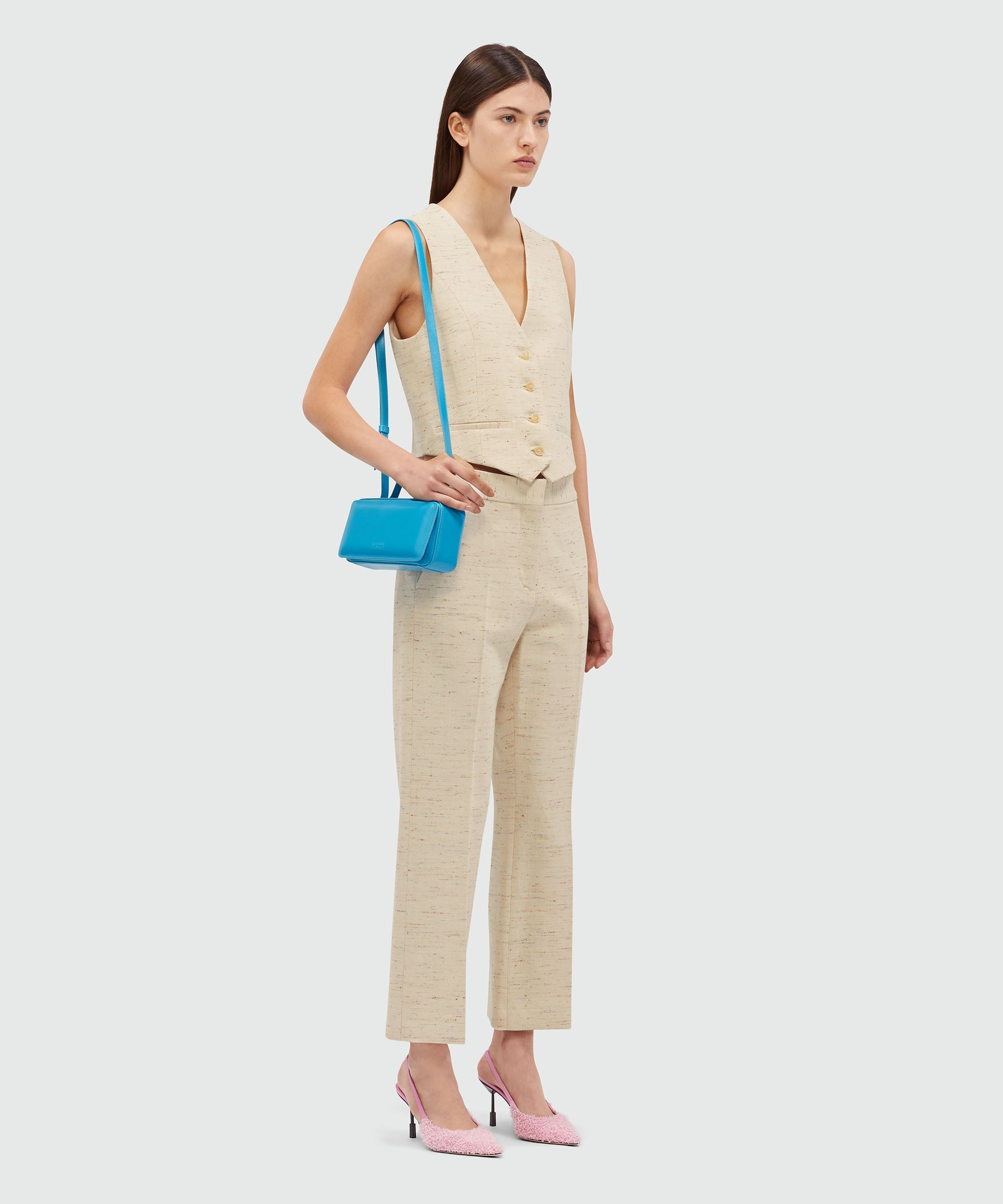 Waistcoat in cream fancy gabardine - 4