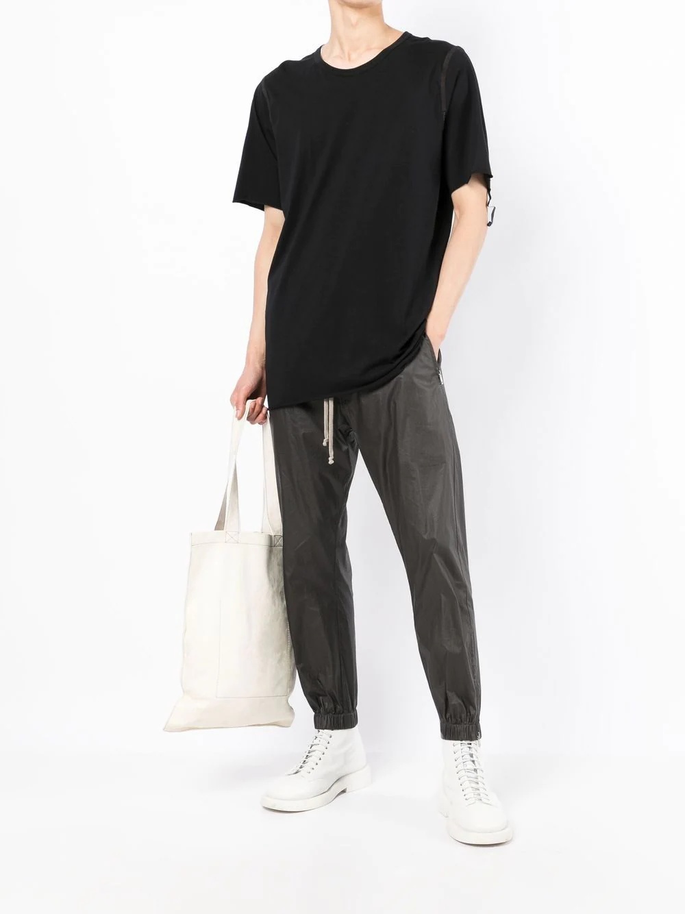 seam-detailing cotton T-shirt - 2