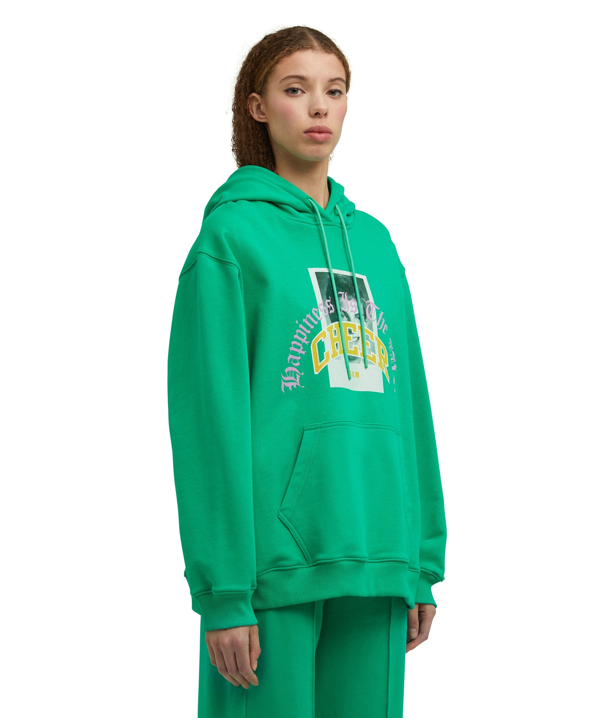 Cotton hooded sweatshirt with &laquo;Yearbook Print&raquo; print - 3