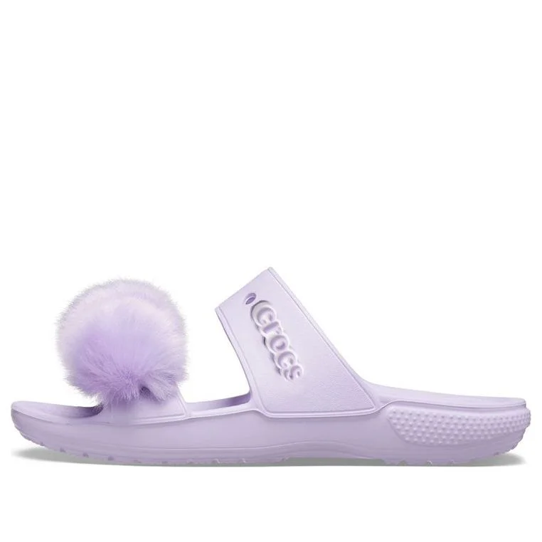 (WMNS) Crocs Classic Fur Sure Slip-On Sandals 'Lilac' 207405-530 - 1