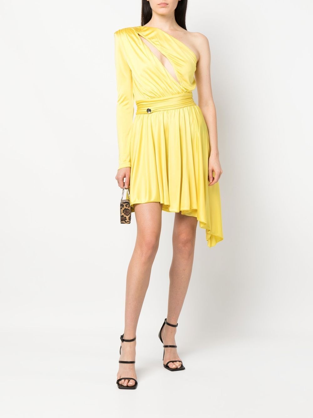 pleated one-shoulder dress - 2