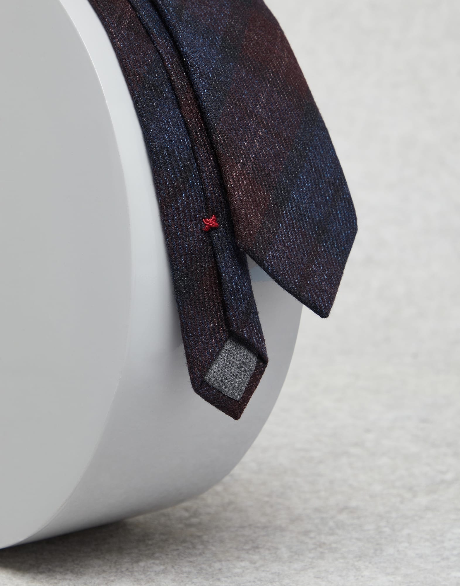 Wool, cashmere and silk tartan flannel tie - 2