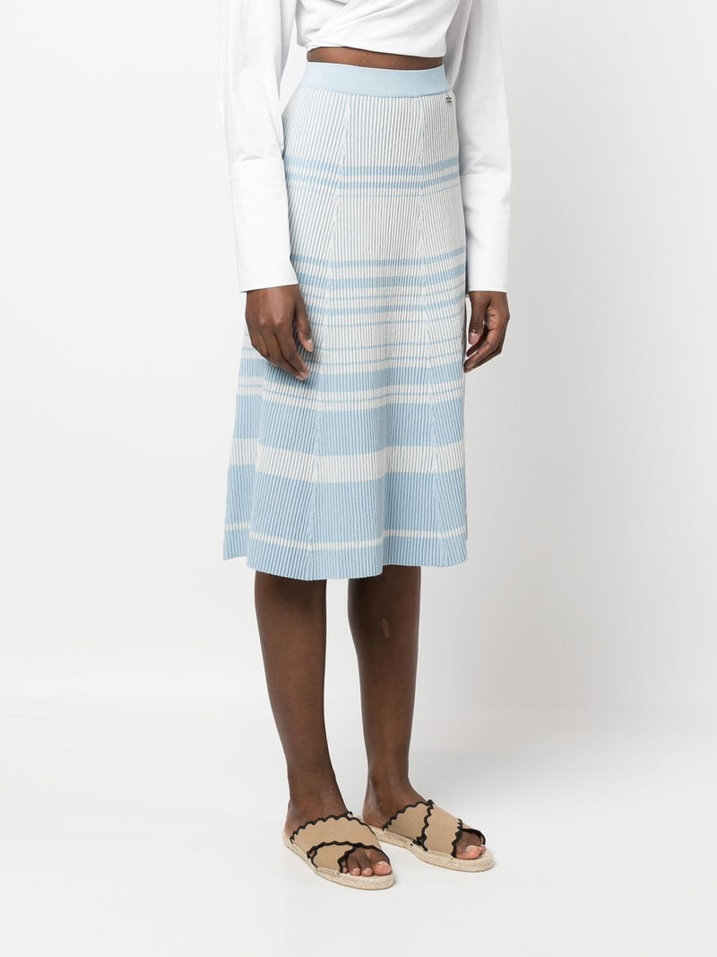 striped ribbed midi skirt 3