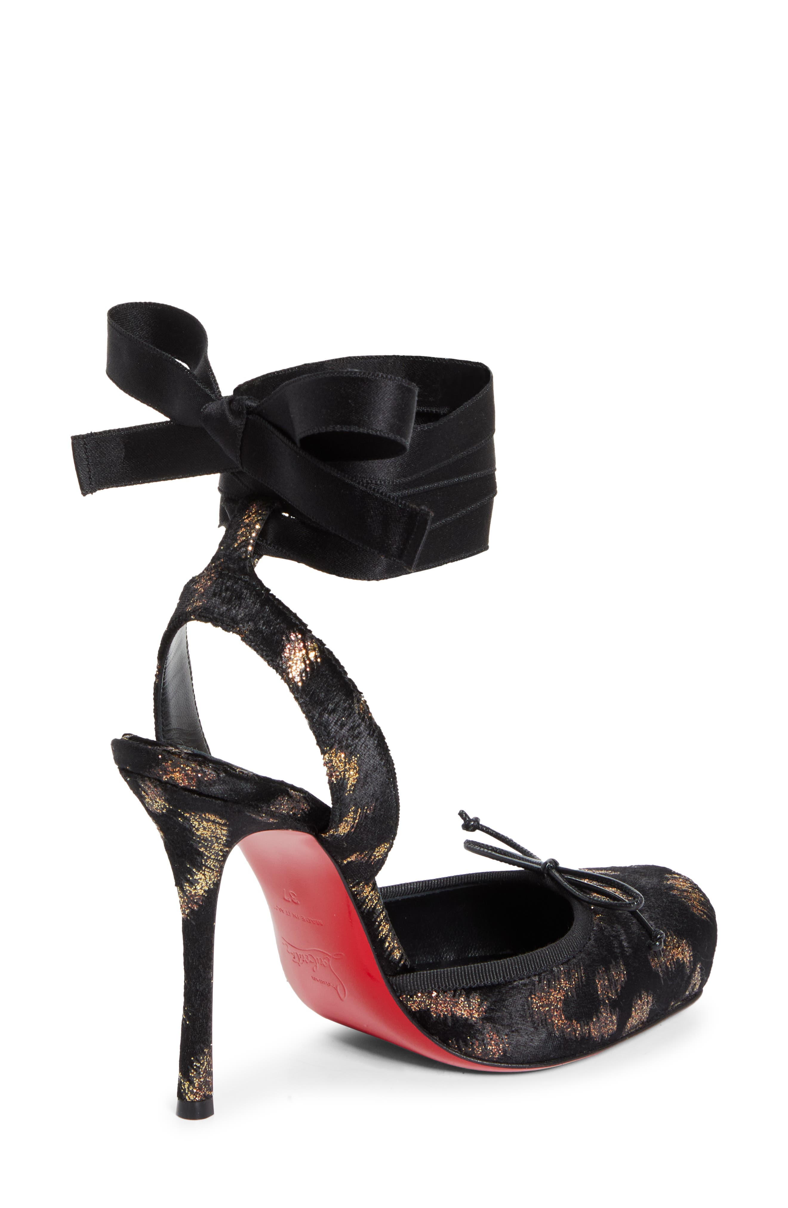 Christian Louboutin Cassia Ankle Tie Pump in Black Copper at Nordstrom - 2