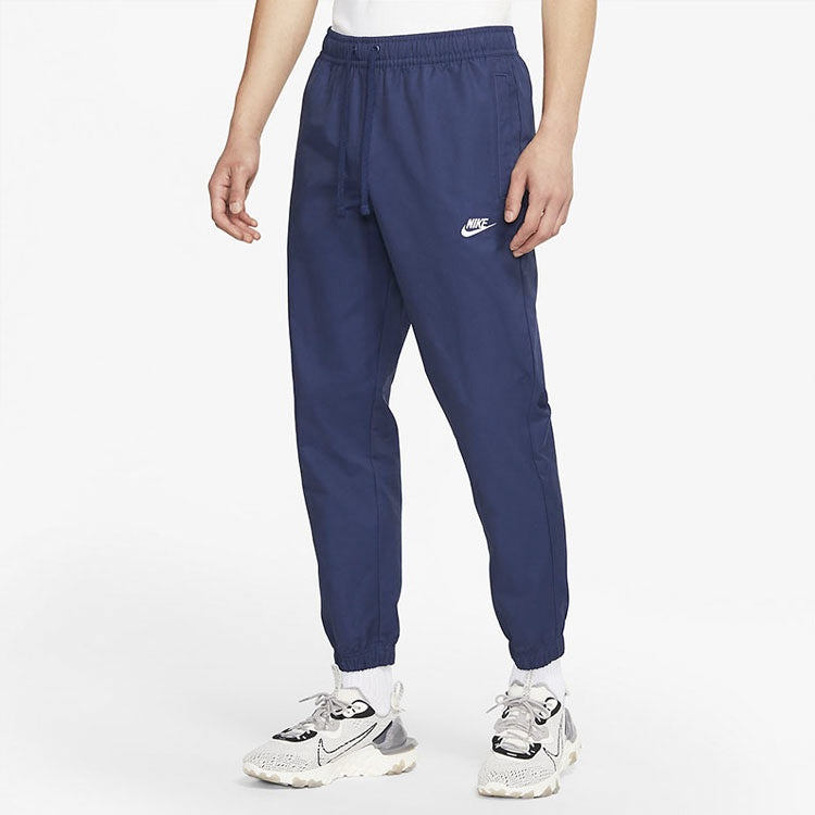 Nike Nsw Spe Wvn Athleisure Casual Sports Woven Bundle Feet Long Pants Navy Blue DD5311-410 - 5