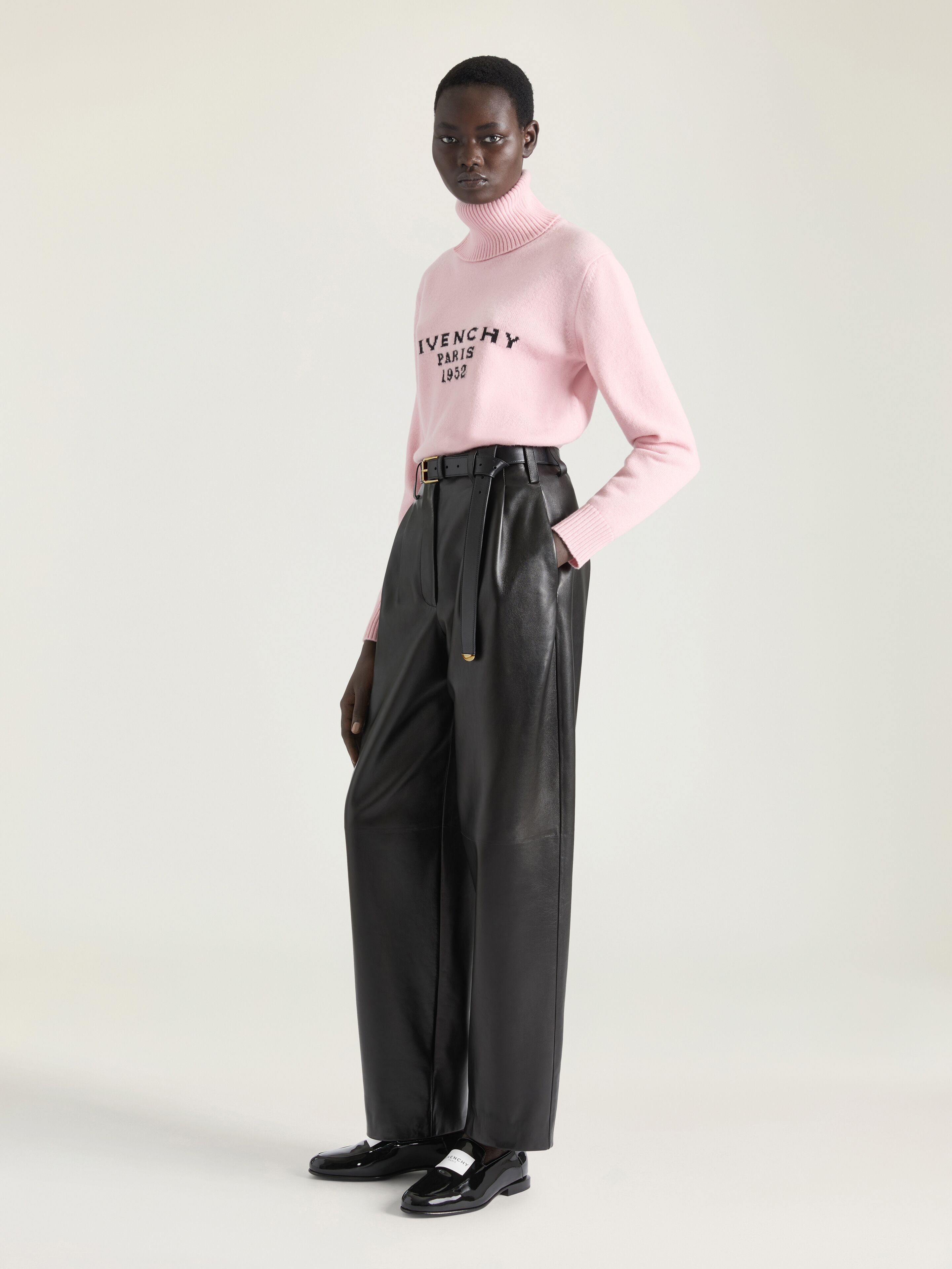 TURTLENECK SWEATER IN WOOL CASHMERE WITH GIVENCHY SIGNATURE - 2