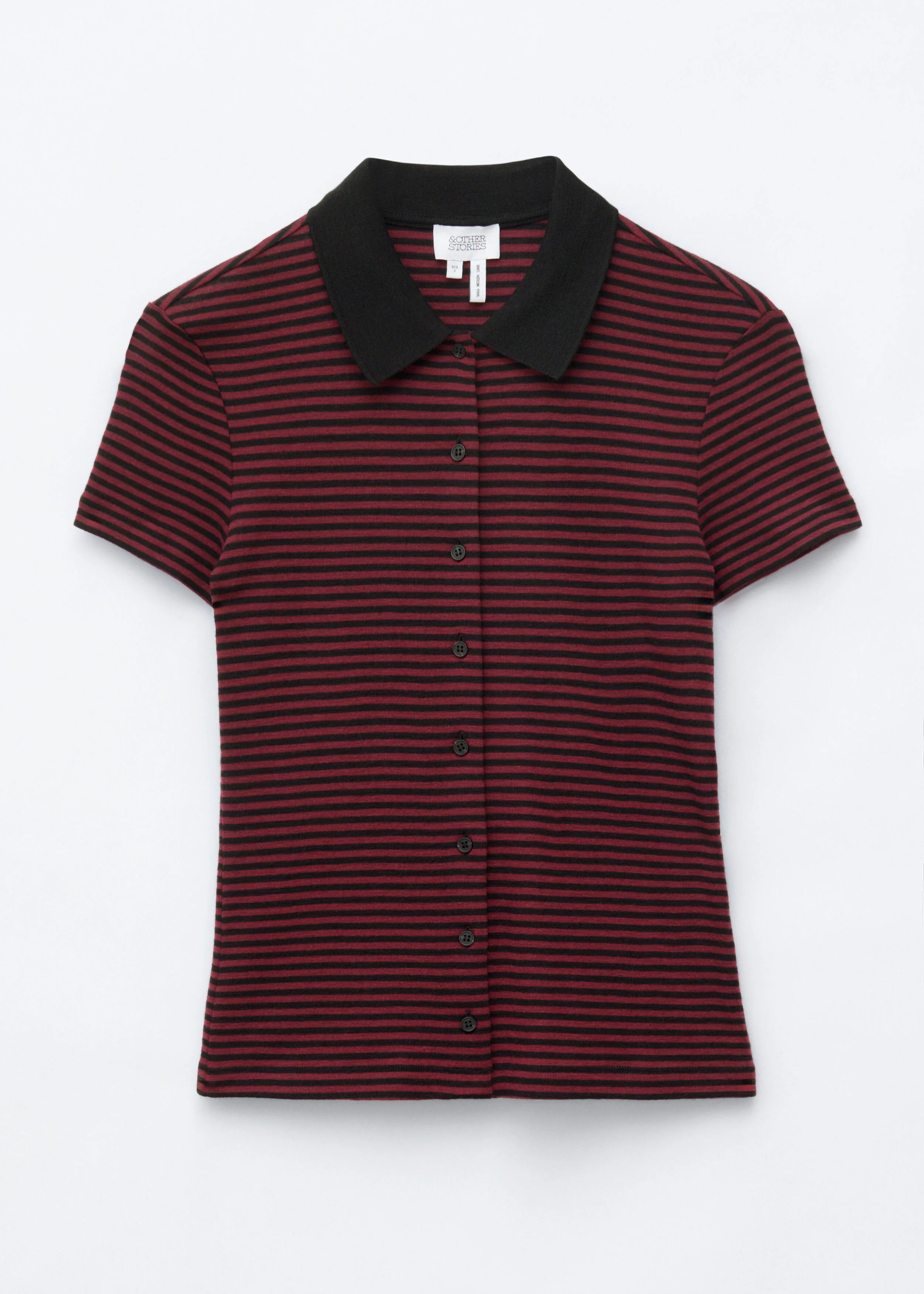 Buttoned Jersey Top - 1