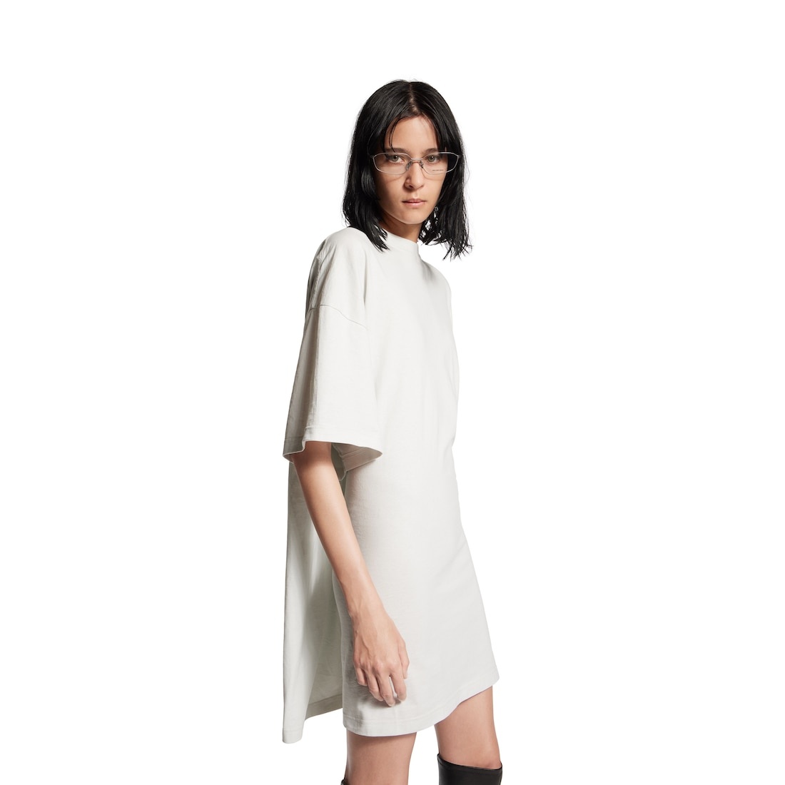 Women's Semi Fitted Dress in Dirty White - 5