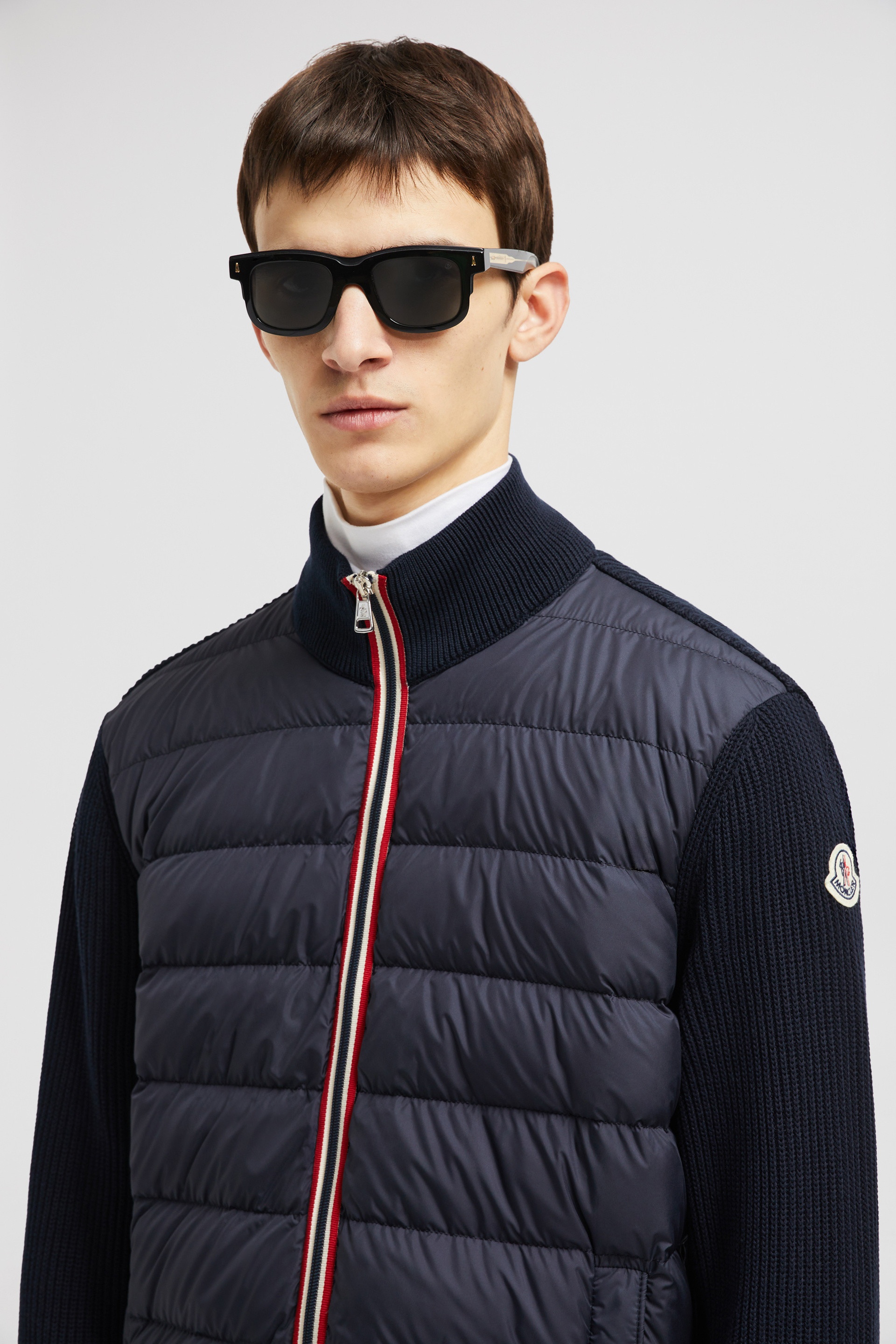 Padded Cotton Zip-Up Cardigan - 4