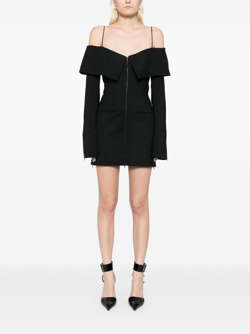 David Koma layered-shoulder tailored mini dress outlook