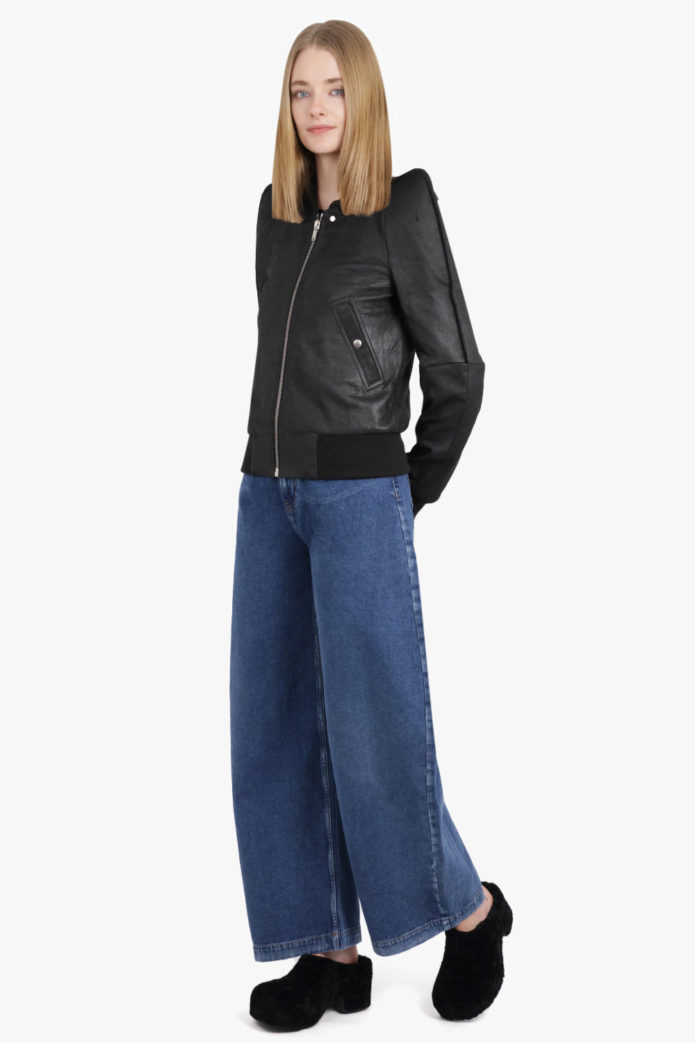 METRO FLIGHT LEATHER BOMBER JACKET | BLACK - 2