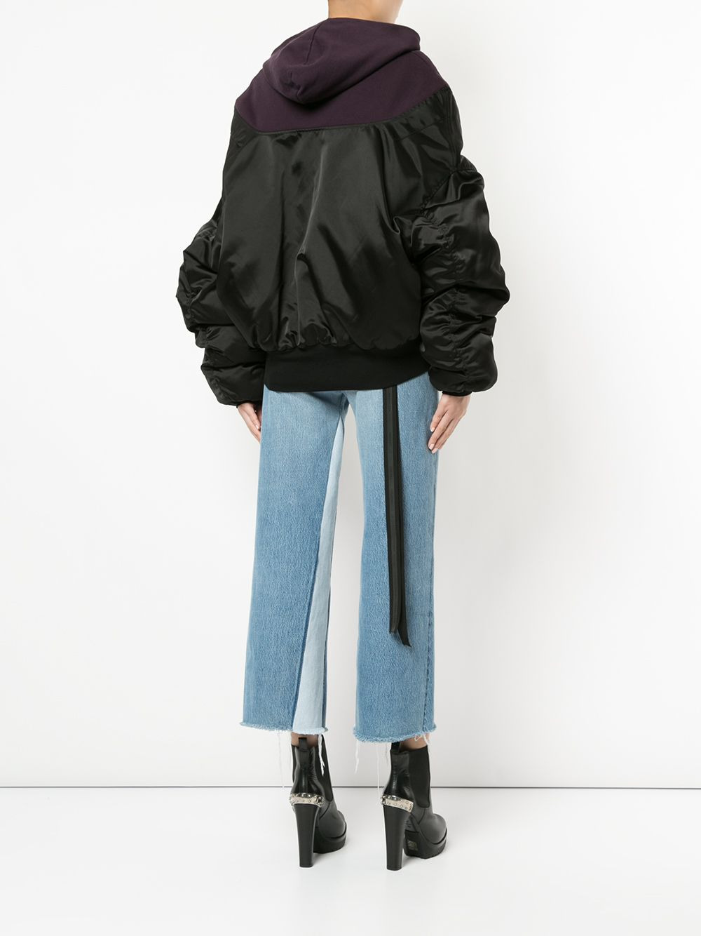 oversized hooded bomber jacket - 4