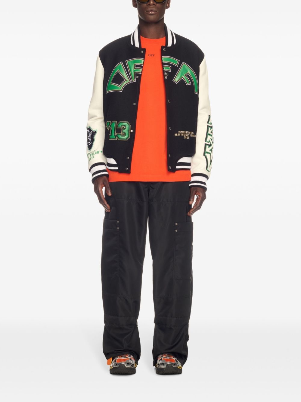 logo-appliqué bomber jacket - 2