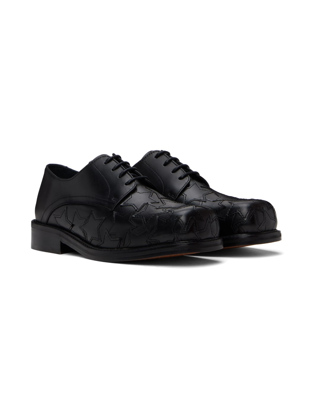 Black Star Square Toe Derbys - 4