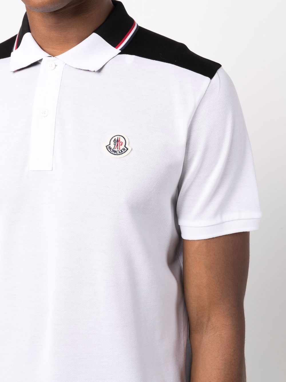 two-tone cotton polo shirt - 5