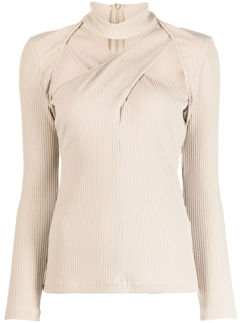 crossover long-sleeve top - 1