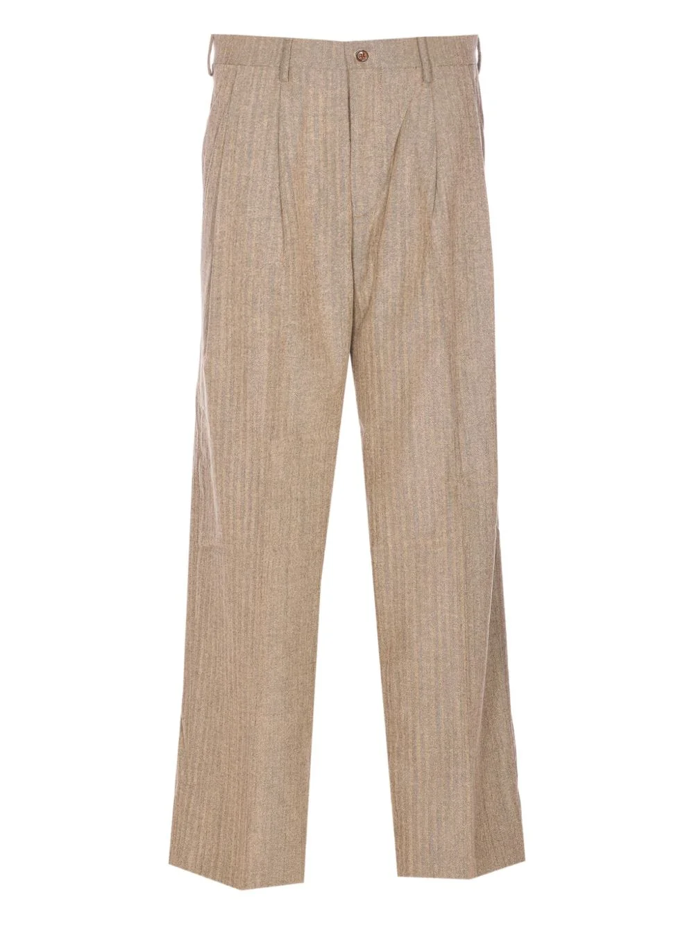 pleat-detail trousers - 1