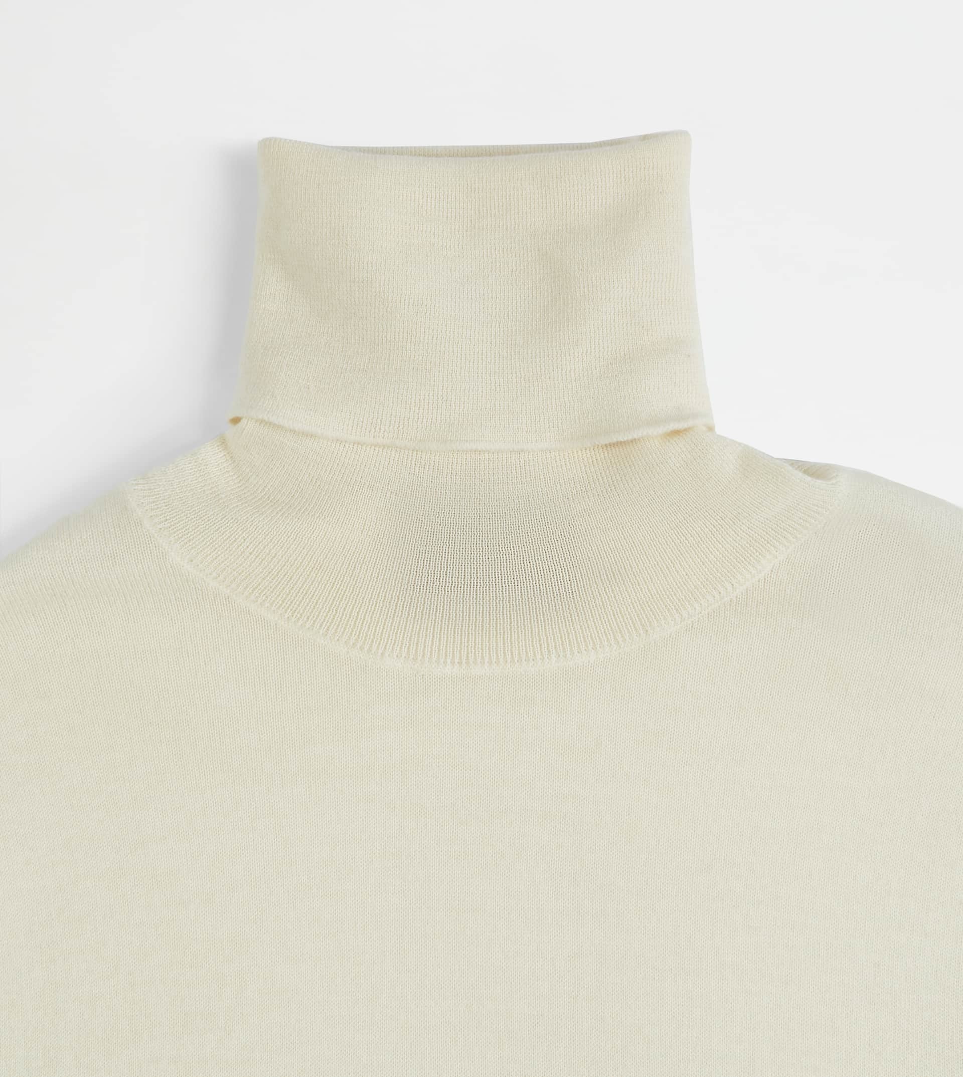 TURTLENECK IN WOOL AND SILK - WHITE - 8
