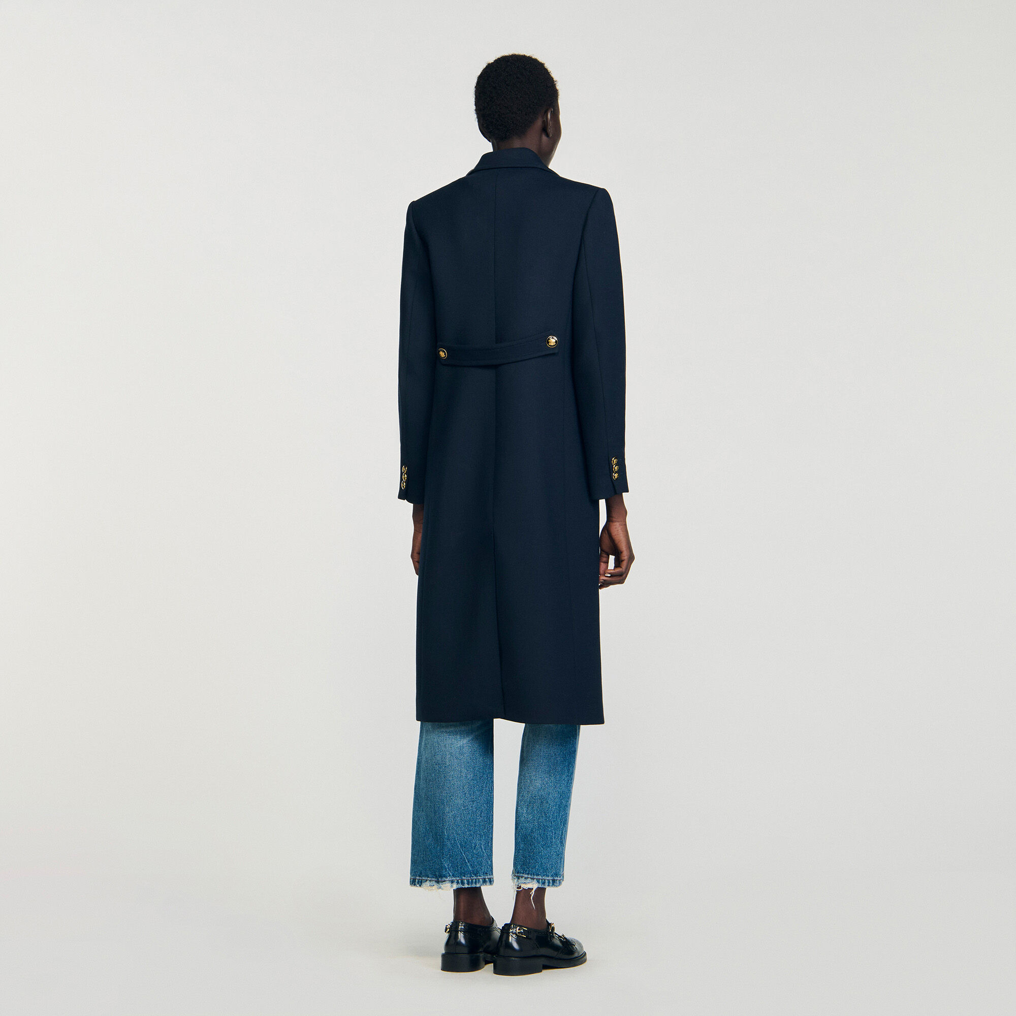 LONG DOUBLE-BREASTED COAT - 5