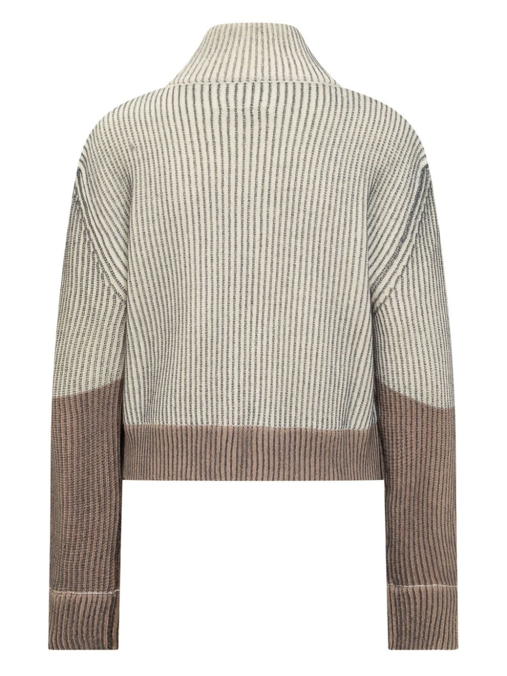 two-tone cardigan - 2