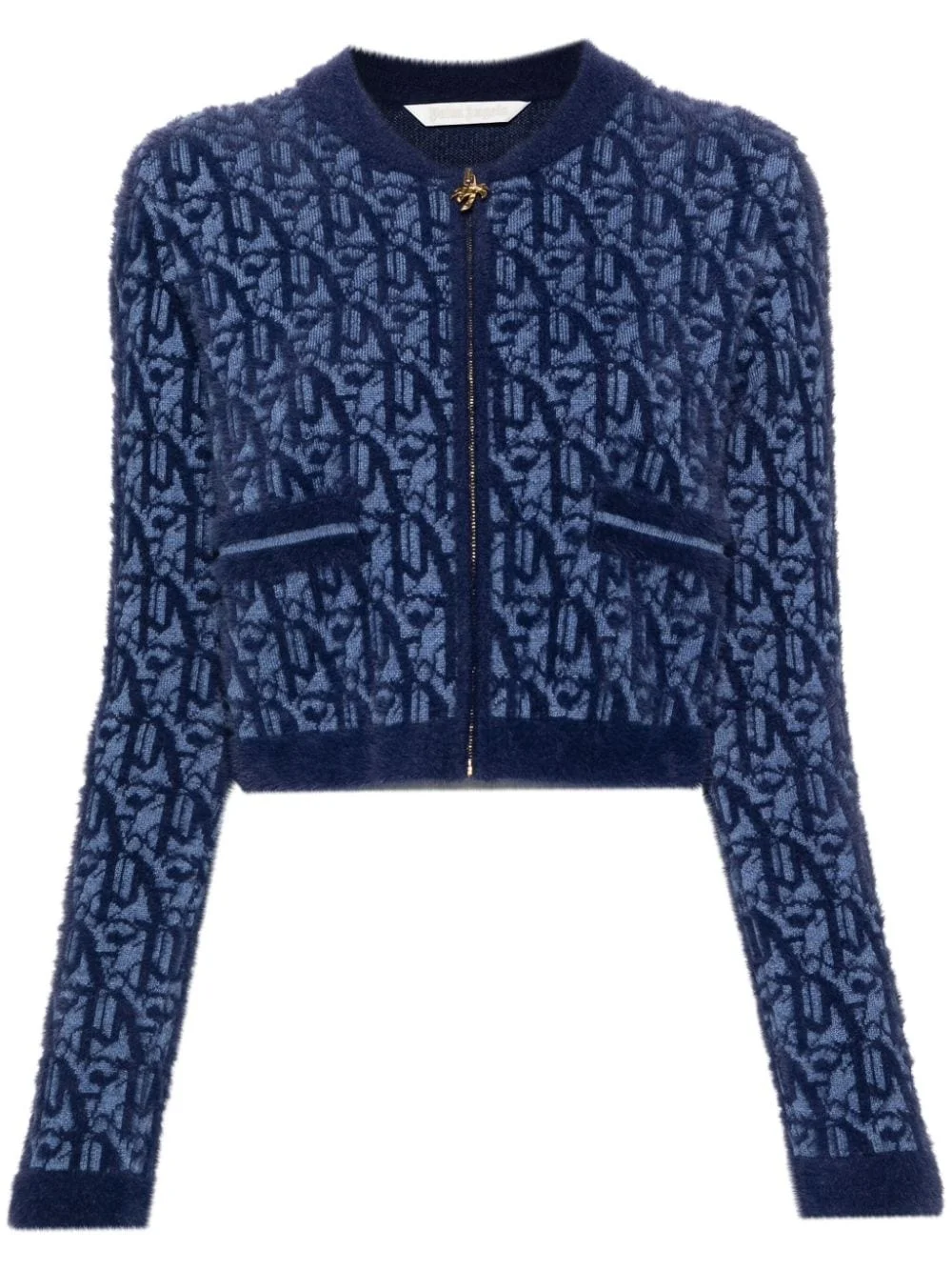 monogram-jacquard cardigan - 1