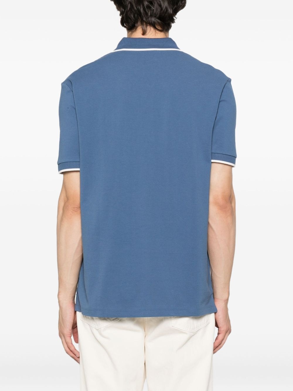 tipped-collar logo polo shirt - 3