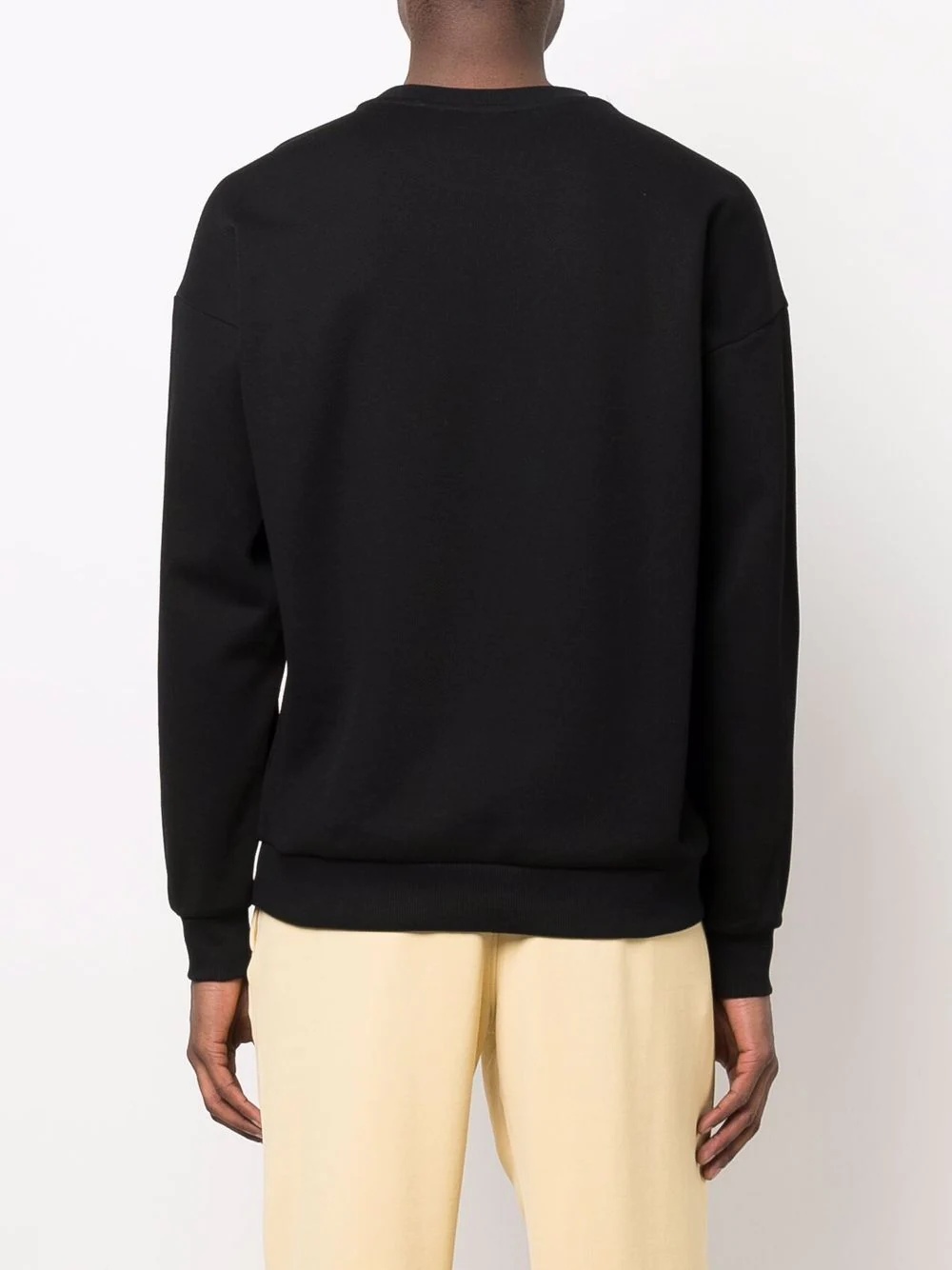 logo-print textured sweatshirt - 4