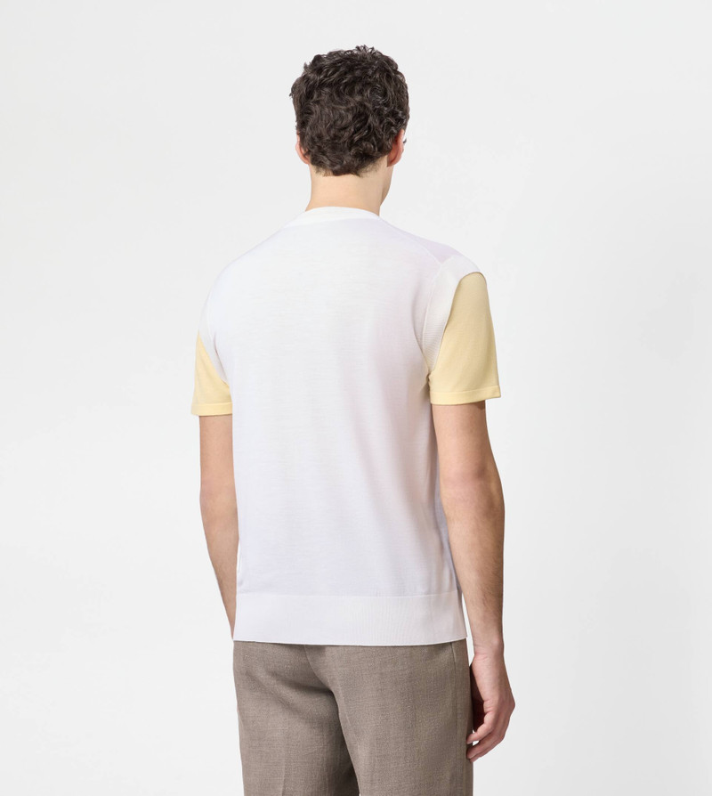 T-SHIRT IN WOOL JERSEY - WHITE 4