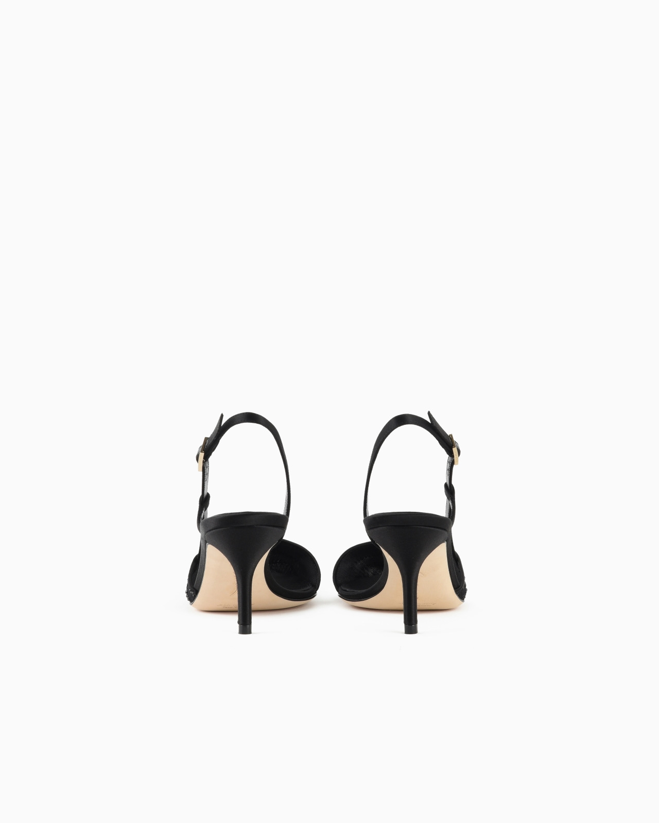 MESH AND RHINESTONE SLINGBACKS - 4