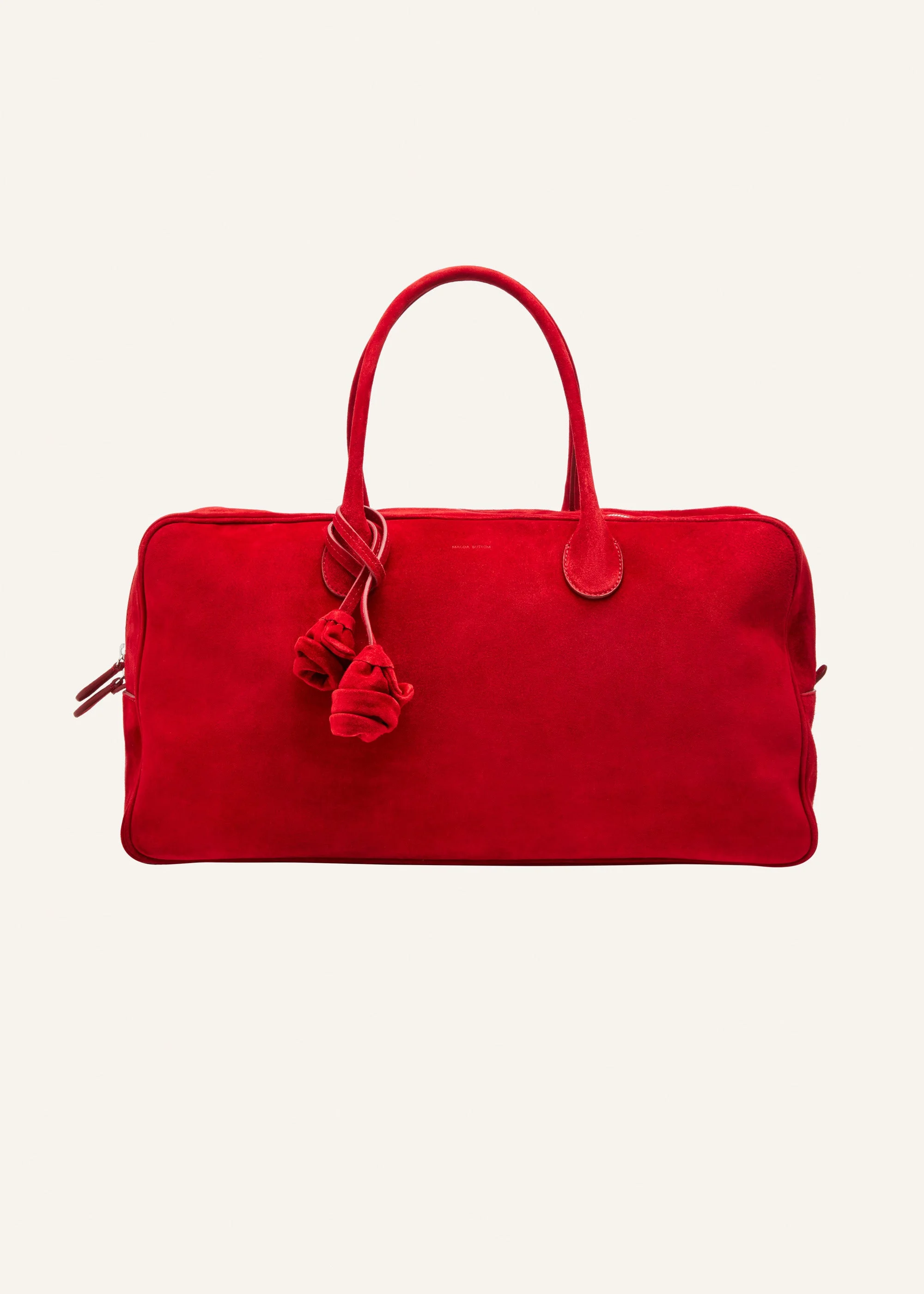 Large Brigitte bag in red suede - 1