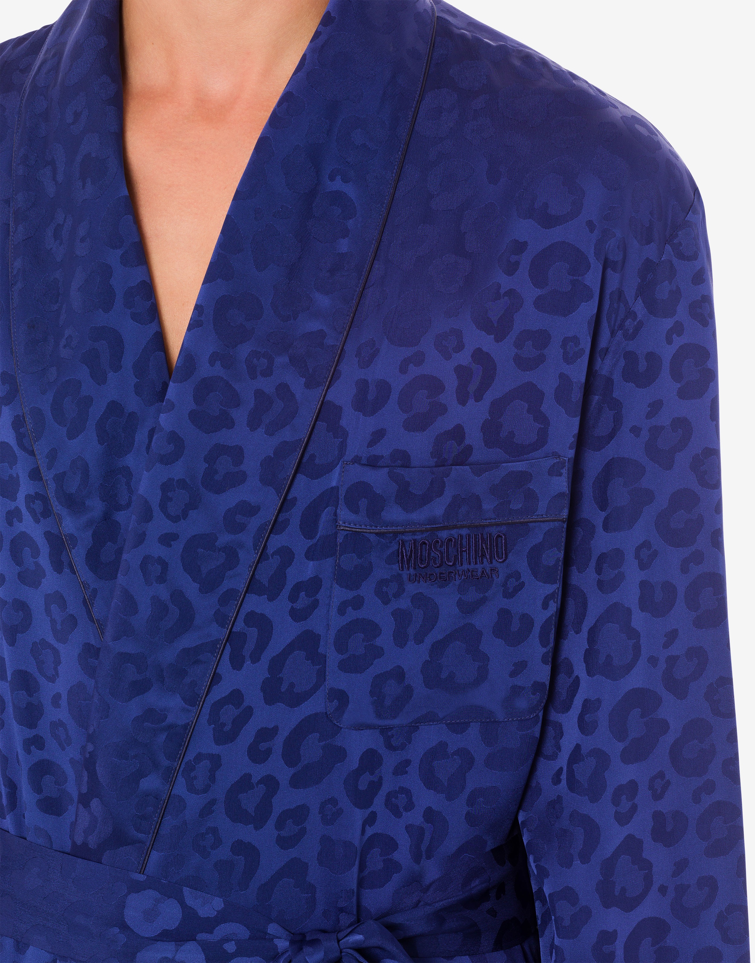 LEOPARD JACQUARD DRESSING GOWN - 4