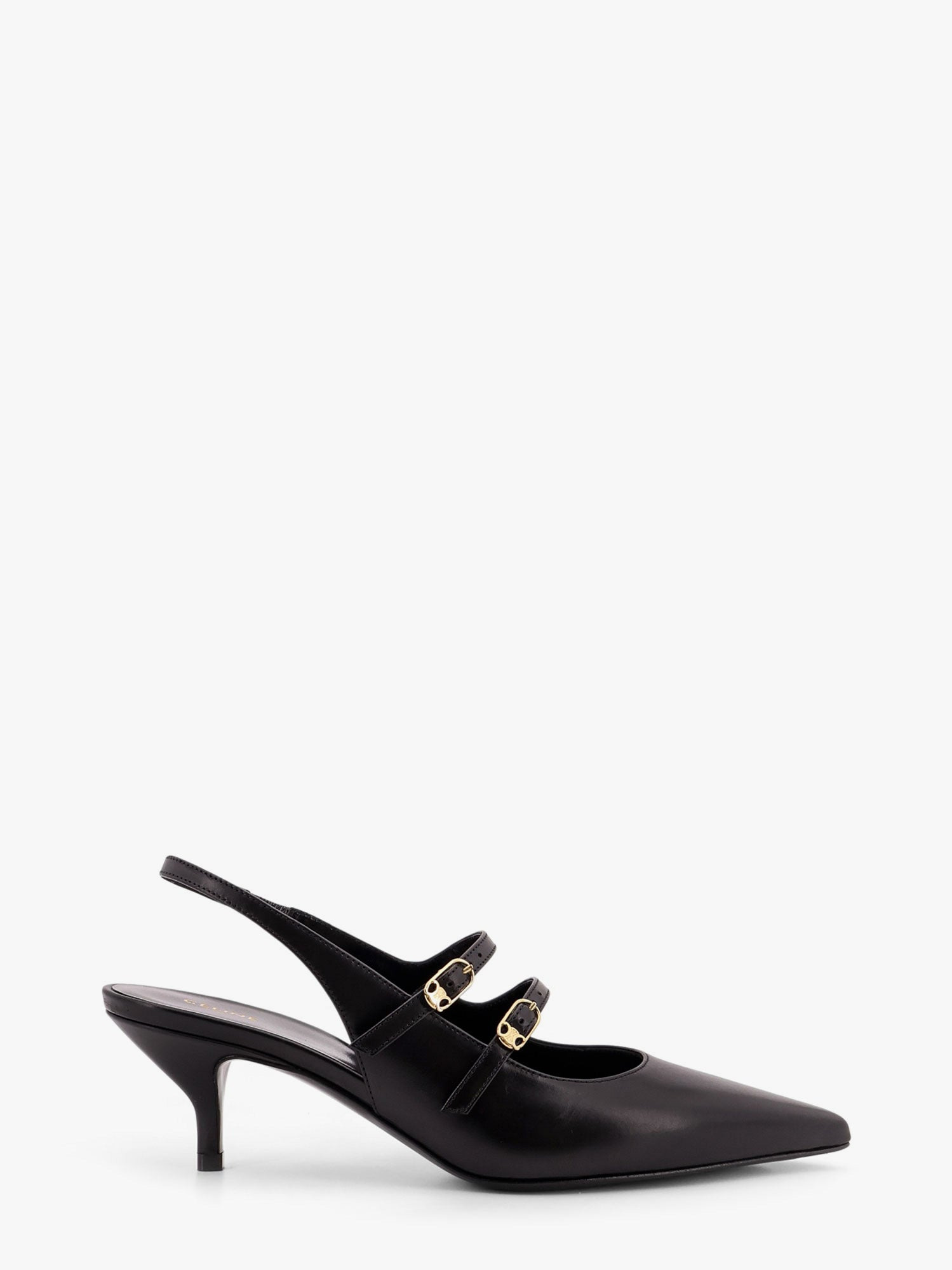 Celine Judy Leather Double Strap Mary Jane Slingback - 1