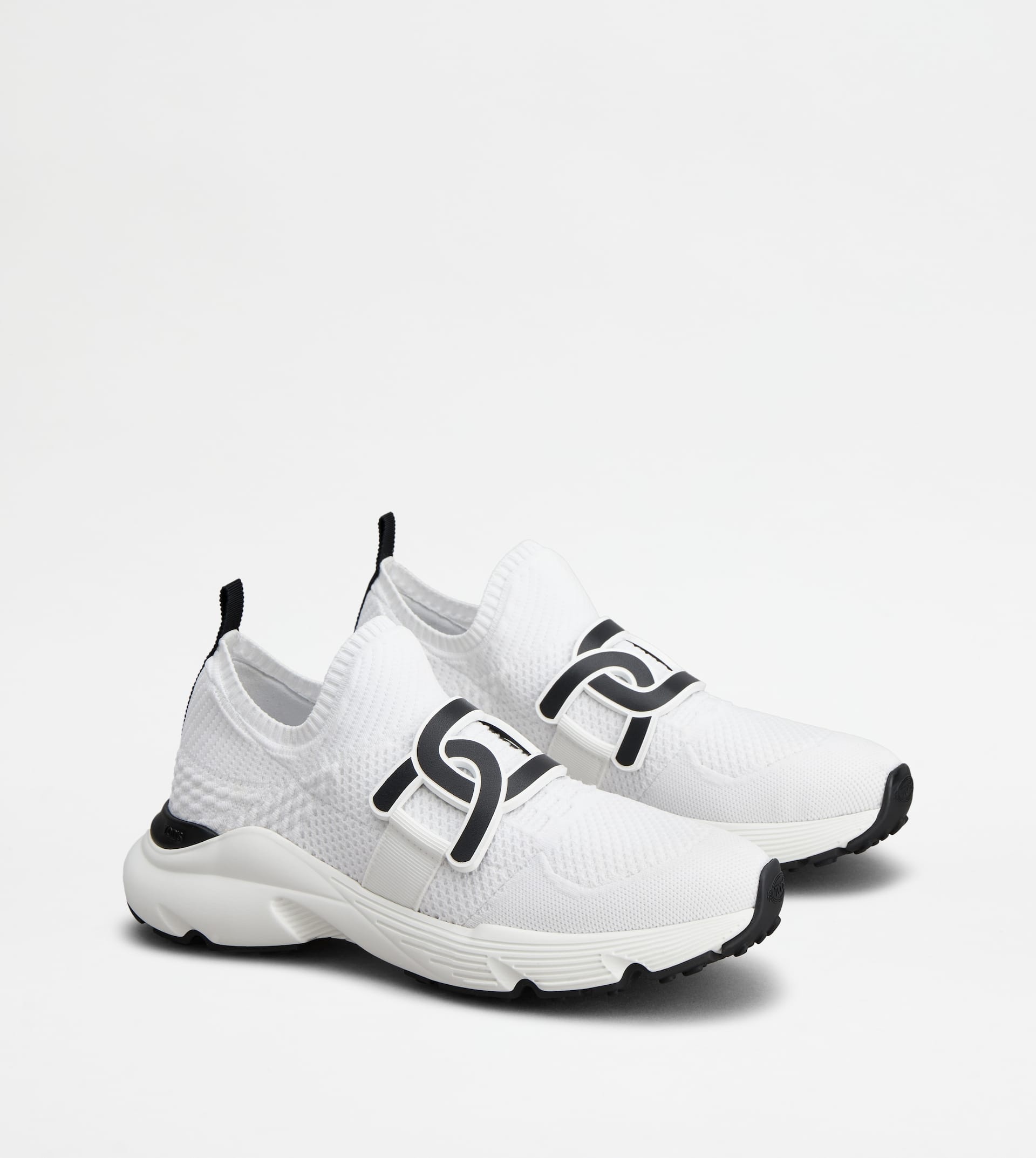 KATE SLIP-ON SNEAKERS IN FABRIC - WHITE, BLACK - 3