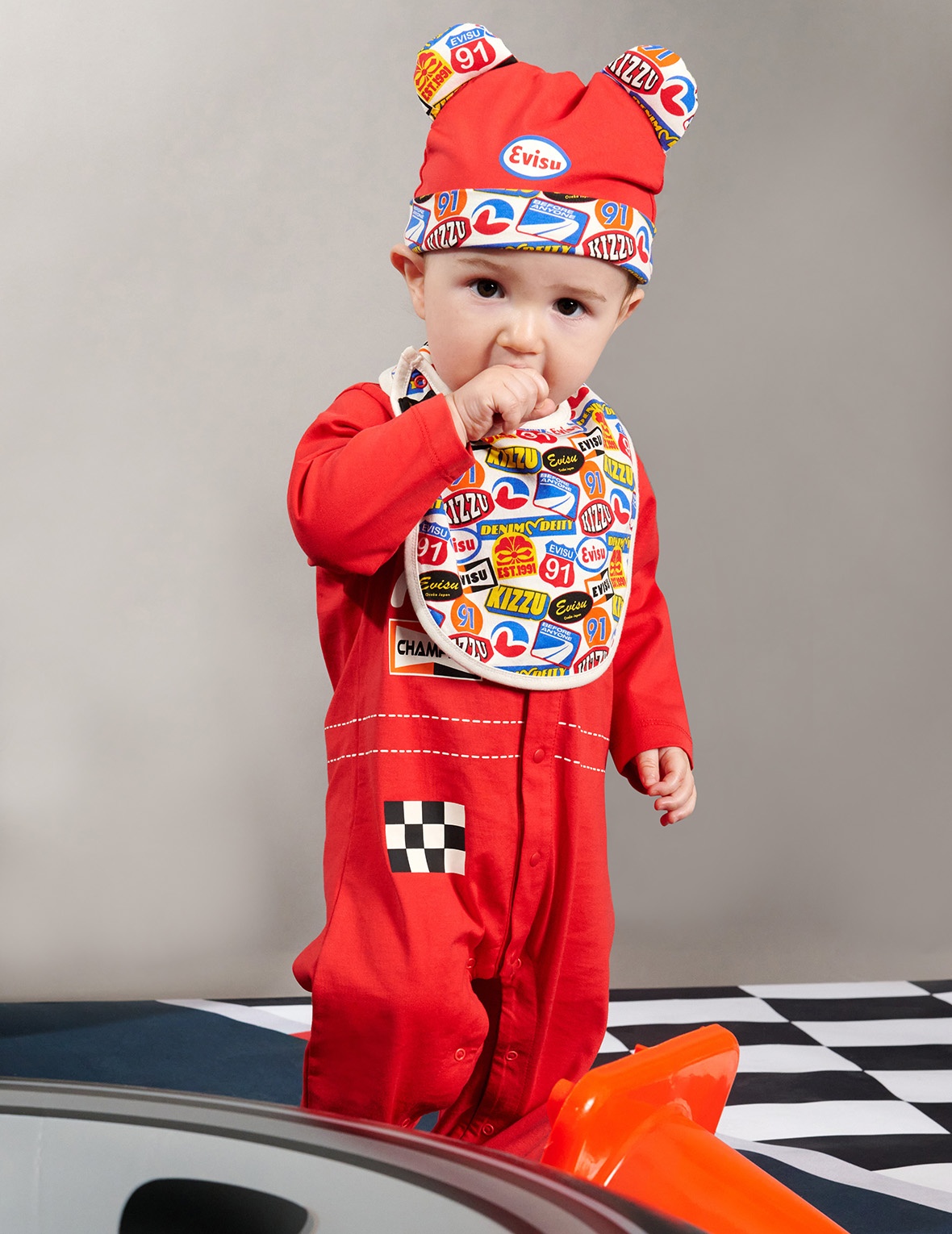 RACING BADGE AND LOGO BABY BEAR HAT - 10