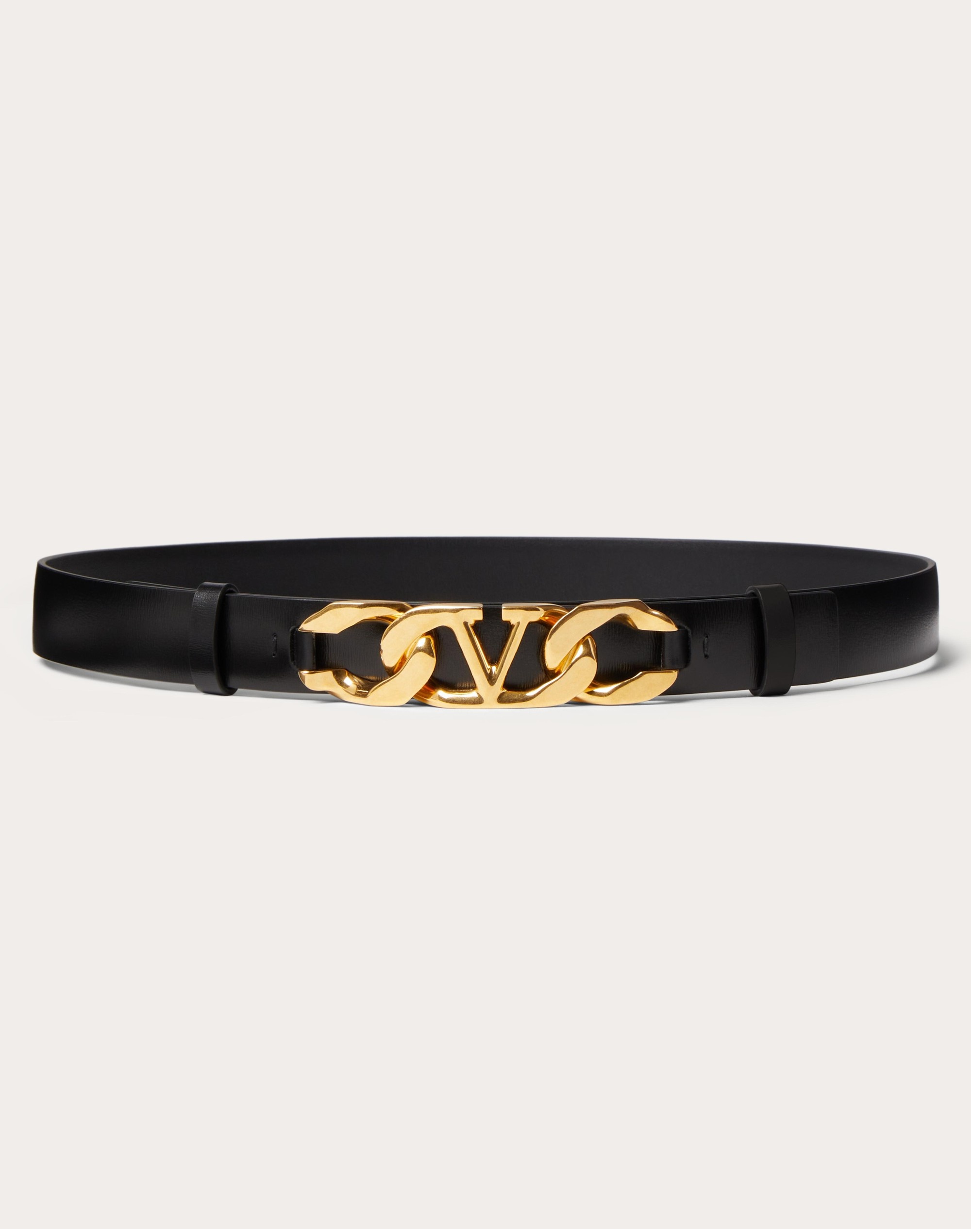 VLOGO CHAIN SHINY CALFSKIN BELT 30 MM - 1