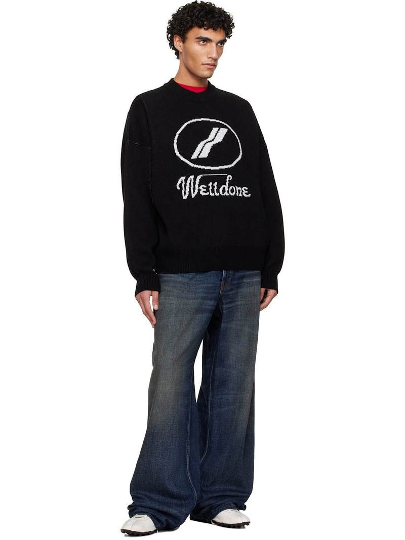 We11done Black Logo JQD Sweater outlook