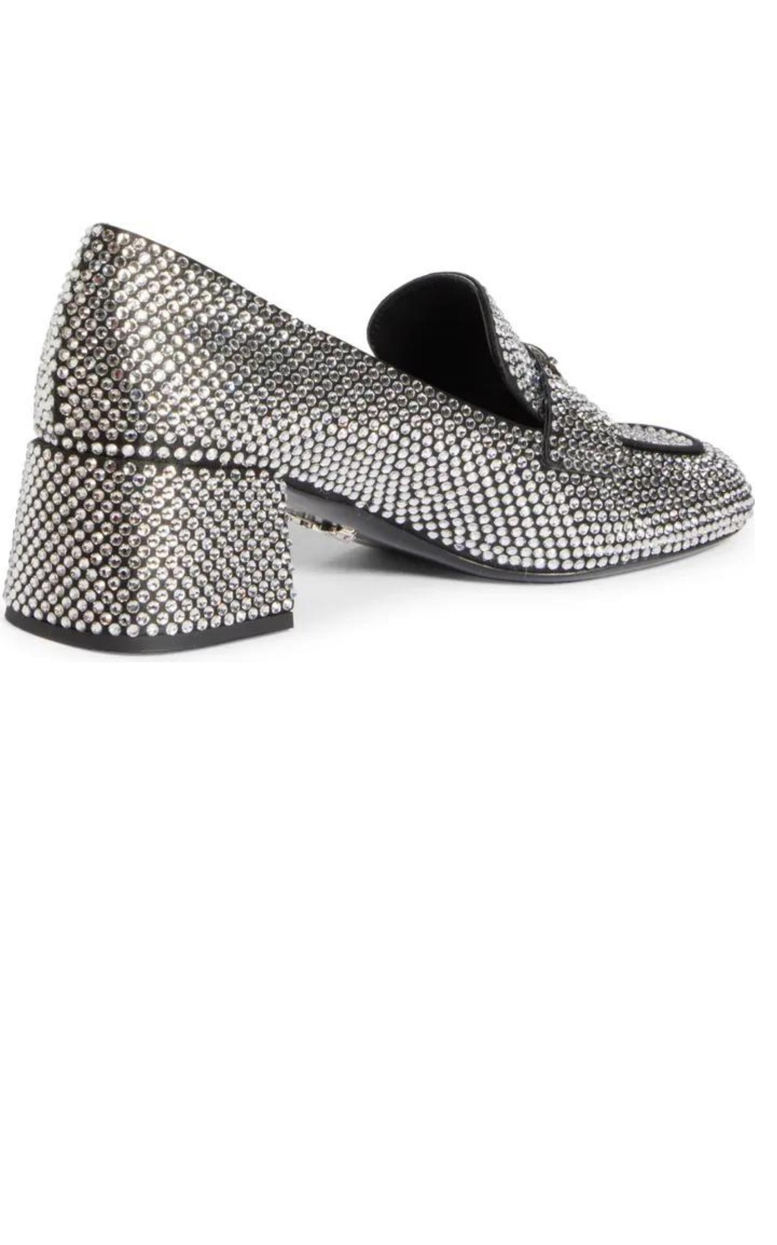 Crystal-embellished Logo-plaque Loafers - 5