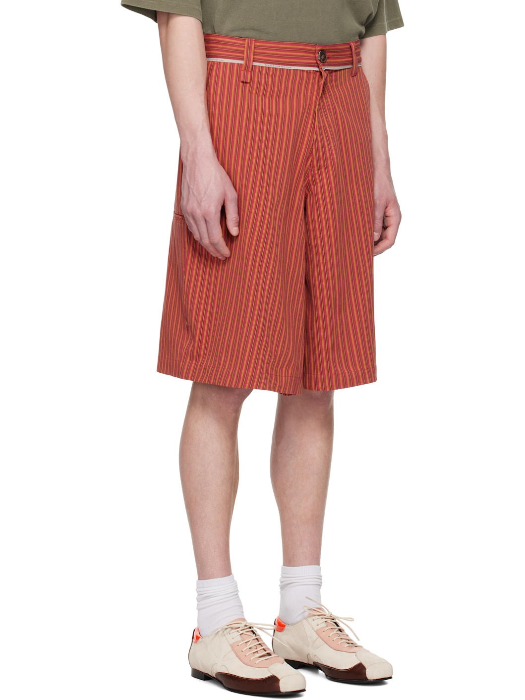 Red Twisted Skate Shorts - 2