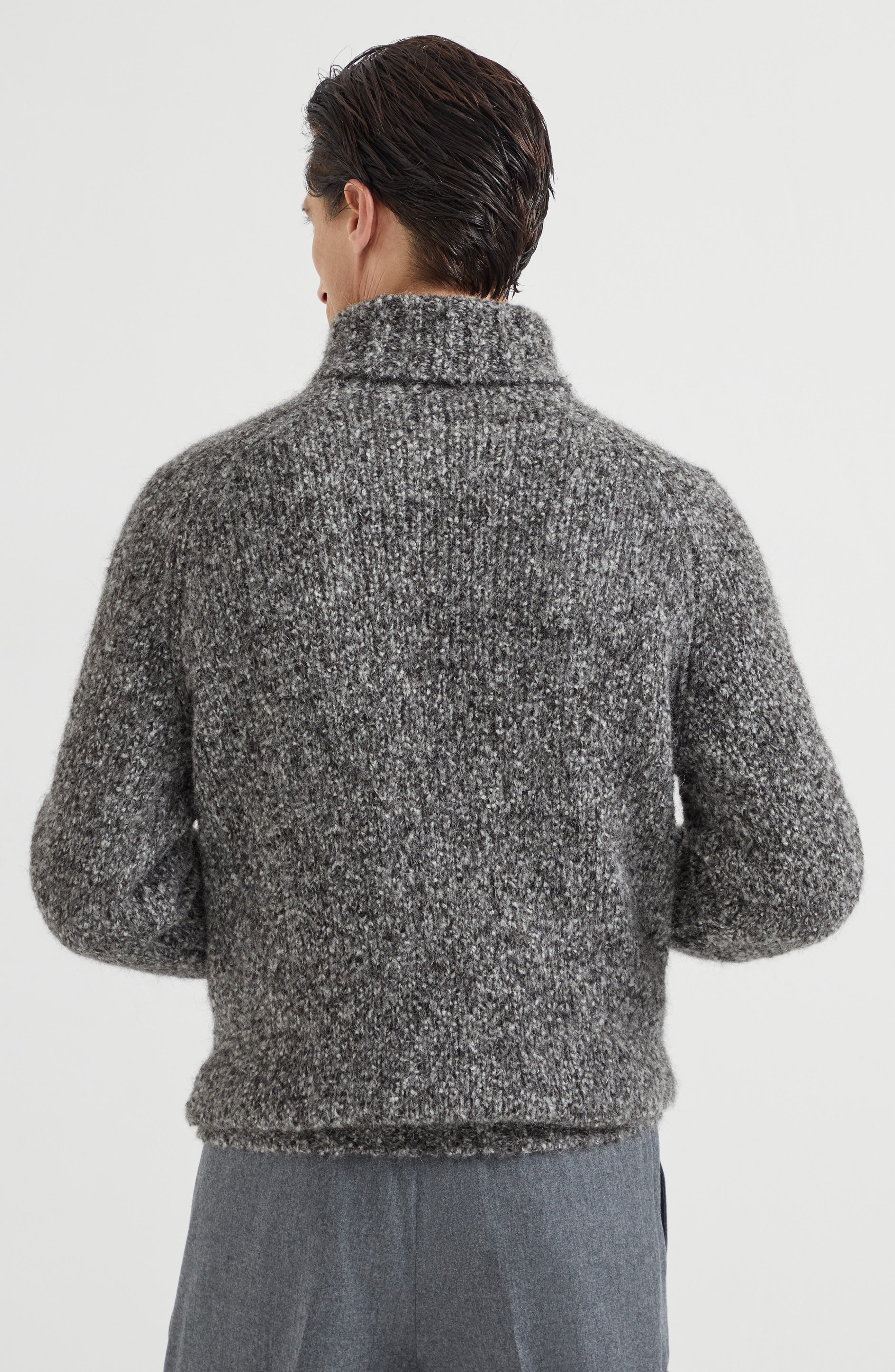 Brunello Cucinelli Knop turtleneck sweater in Dark Grey at Nordstrom - 3